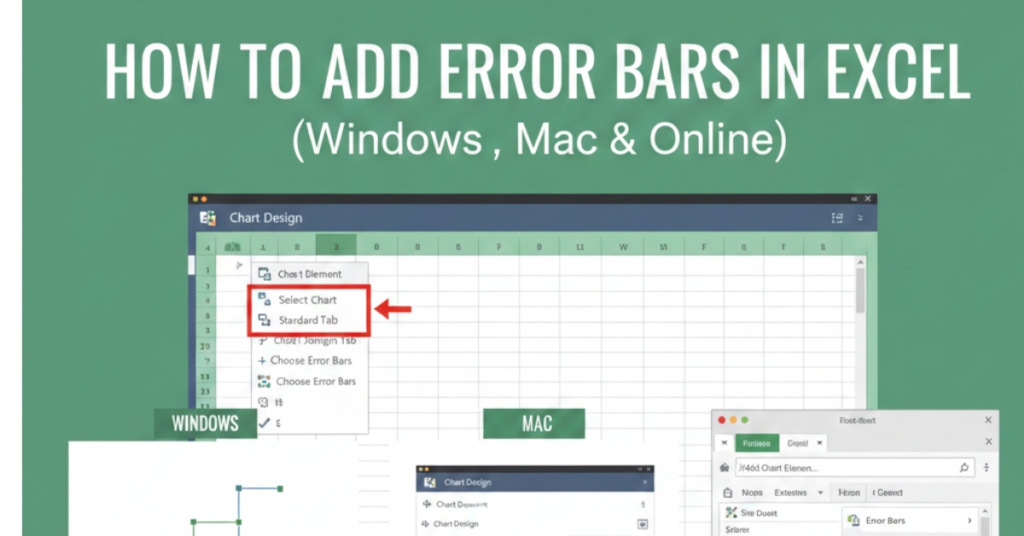 How to Add Error Bars in Excel (Windows, Mac & Online)