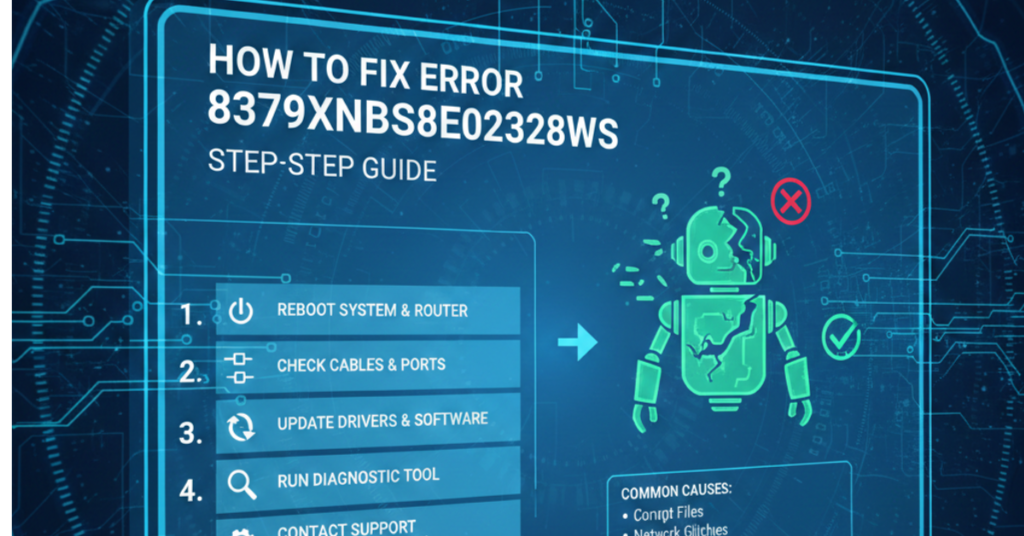 How to Fix Error 8379xnbs8e02328ws (Step-by-Step Guide)