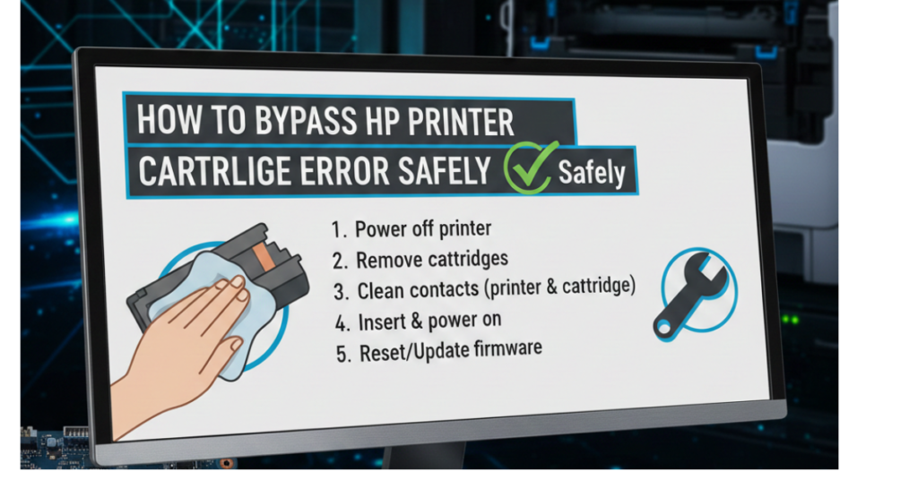 How to Bypass HP Printer Cartridge Error Safely